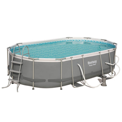 Bestway 16ft x 10ft x 42in Steel Frame Pool Set with Skimmer and Maintenance Kit