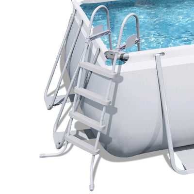 Bestway 18 x 9 x 4 Foot Rectangular Above Ground Pool Set and Surface Skimmer