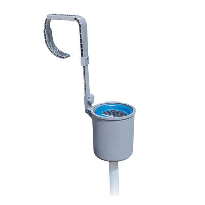 Bestway 18 x 9 x 4 Foot Rectangular Above Ground Pool Set and Surface Skimmer