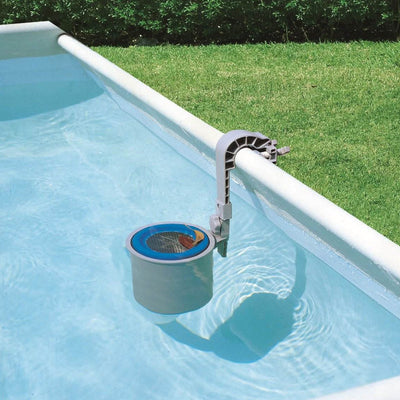 Bestway 18 x 9 x 4 Foot Rectangular Above Ground Pool Set and Surface Skimmer