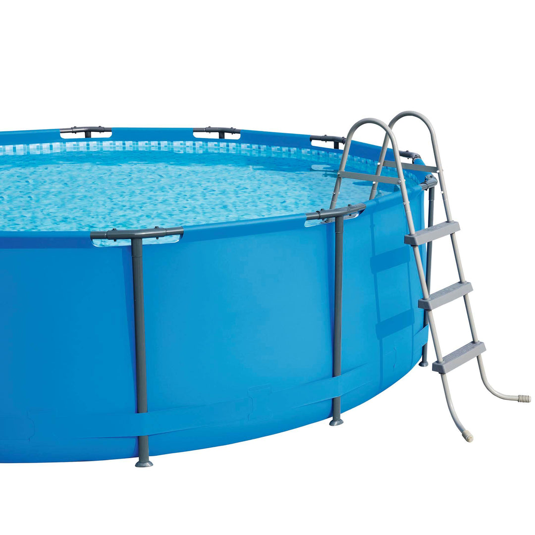 Bestway Steel Pro Max 15ft Frame Above Ground Swimming Pool Set w/ Pump & Filter