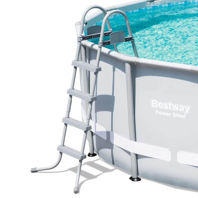 Bestway 16-Foot Steel Frame Pool Set + Aqua Powercell Handheld Pool Vacuum
