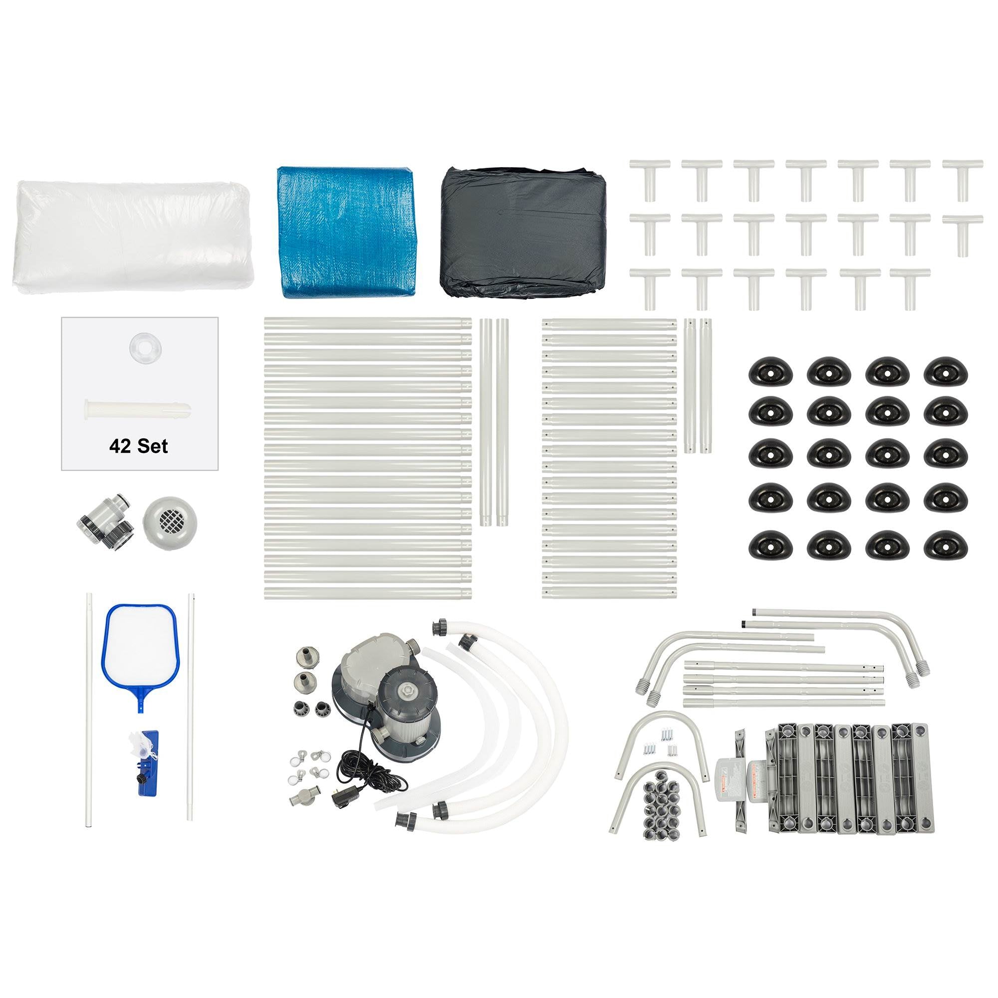 Bestway Steel 20ft x 48in Above Ground Swimming Pool & Pump & Surface Skimmer - VMInnovations