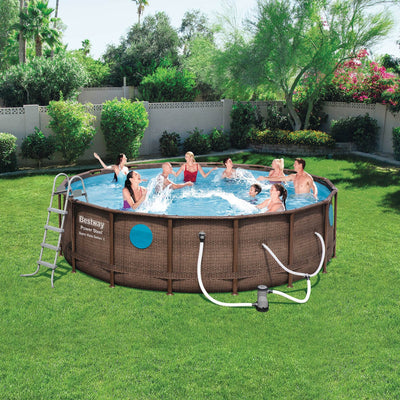 Bestway 16ft x 48in Power Steel Vista Above Ground Pool with Surface Skimmer