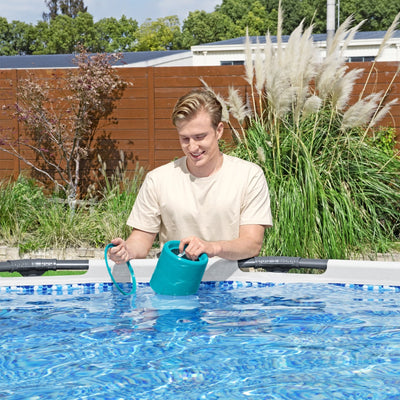 Bestway 18 Ft x 48 Inch Steel Pro Round Frame Above Ground Pool Set with Skimmer