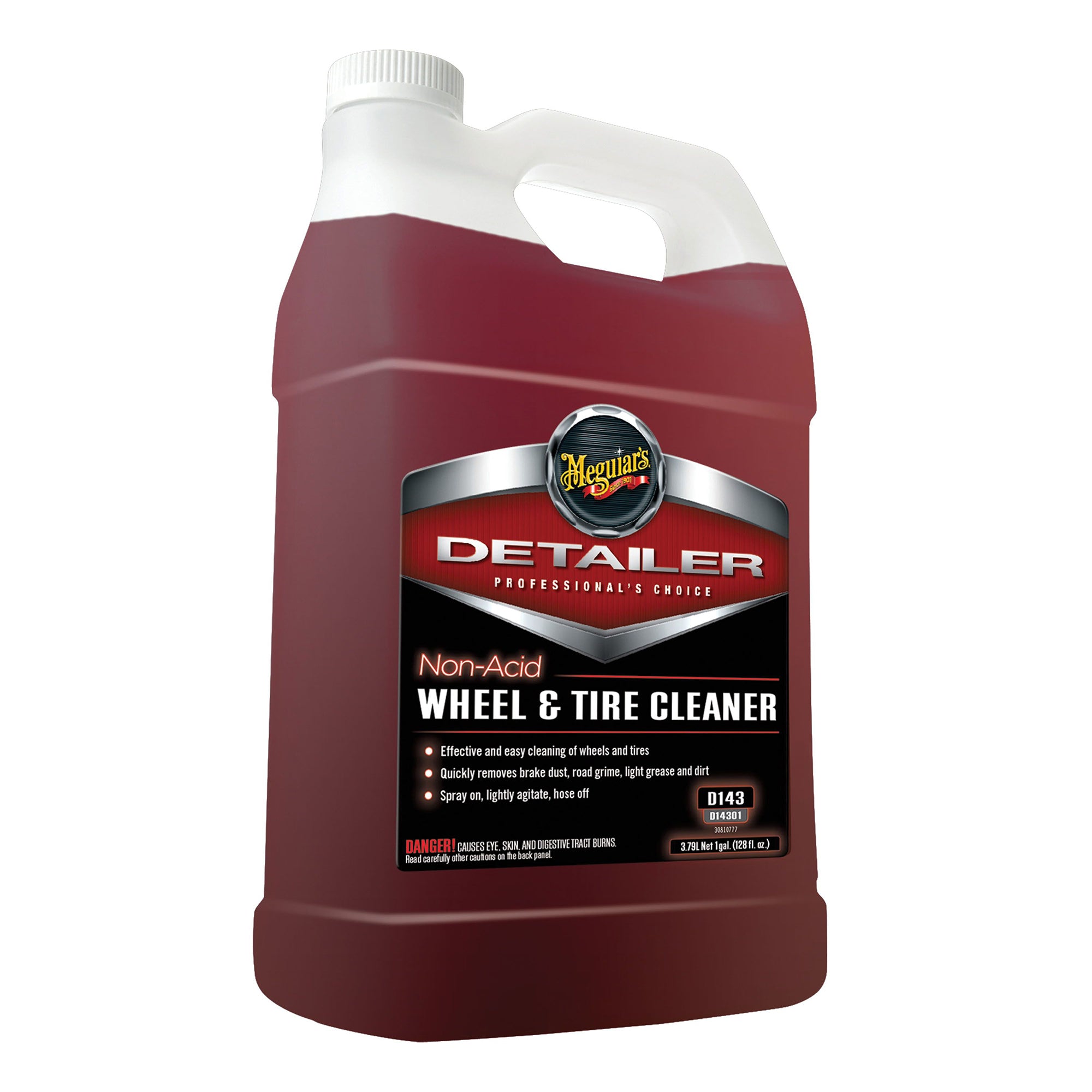 Meguiar's Non Acid Tire & Wheel Cleaner Exterior Car Maintenance Care, 1 Gallon