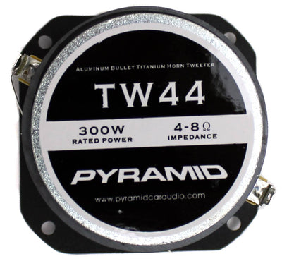 Pyramid TW44 1" 300 Watt Titanium Dome Bullet Car Super Tweeter, Black (6 Pack)