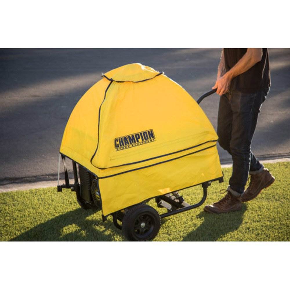 Champion 3500 Watt Gas Powered Generator + Storm Shield Severe Weather Cover