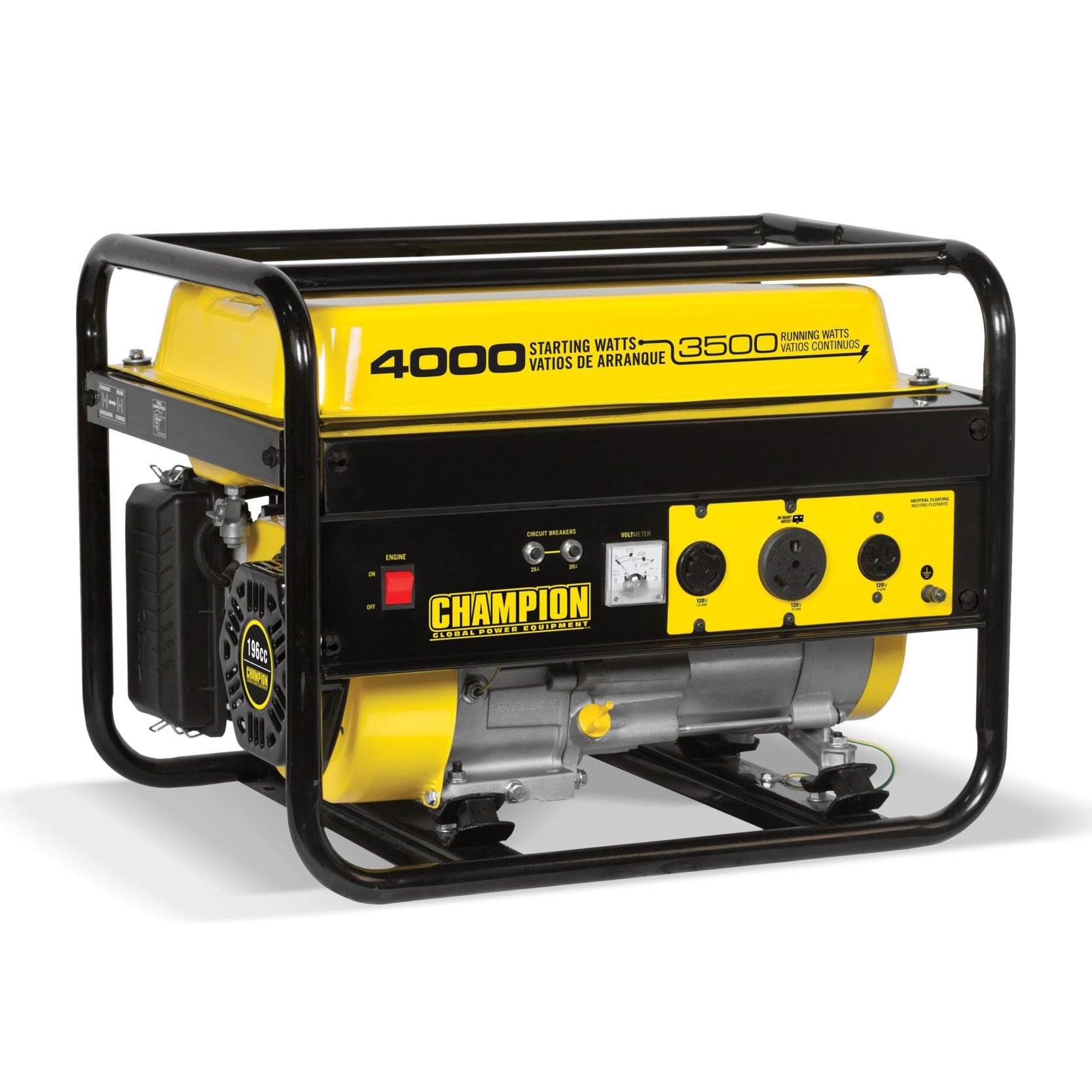 Champion 3500 Watt Gas Powered Generator + Storm Shield Severe Weather Cover
