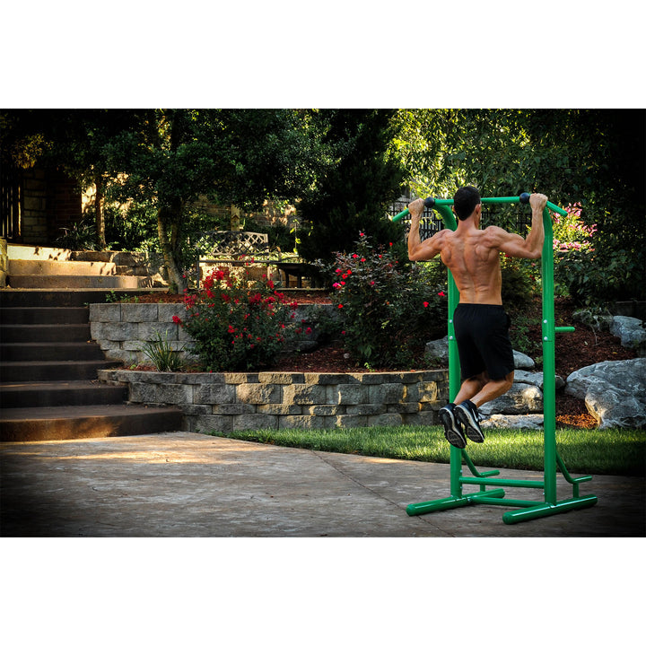 Stamina Products Outdoor Fitness Multi Use Strength Training Power Tower, Green