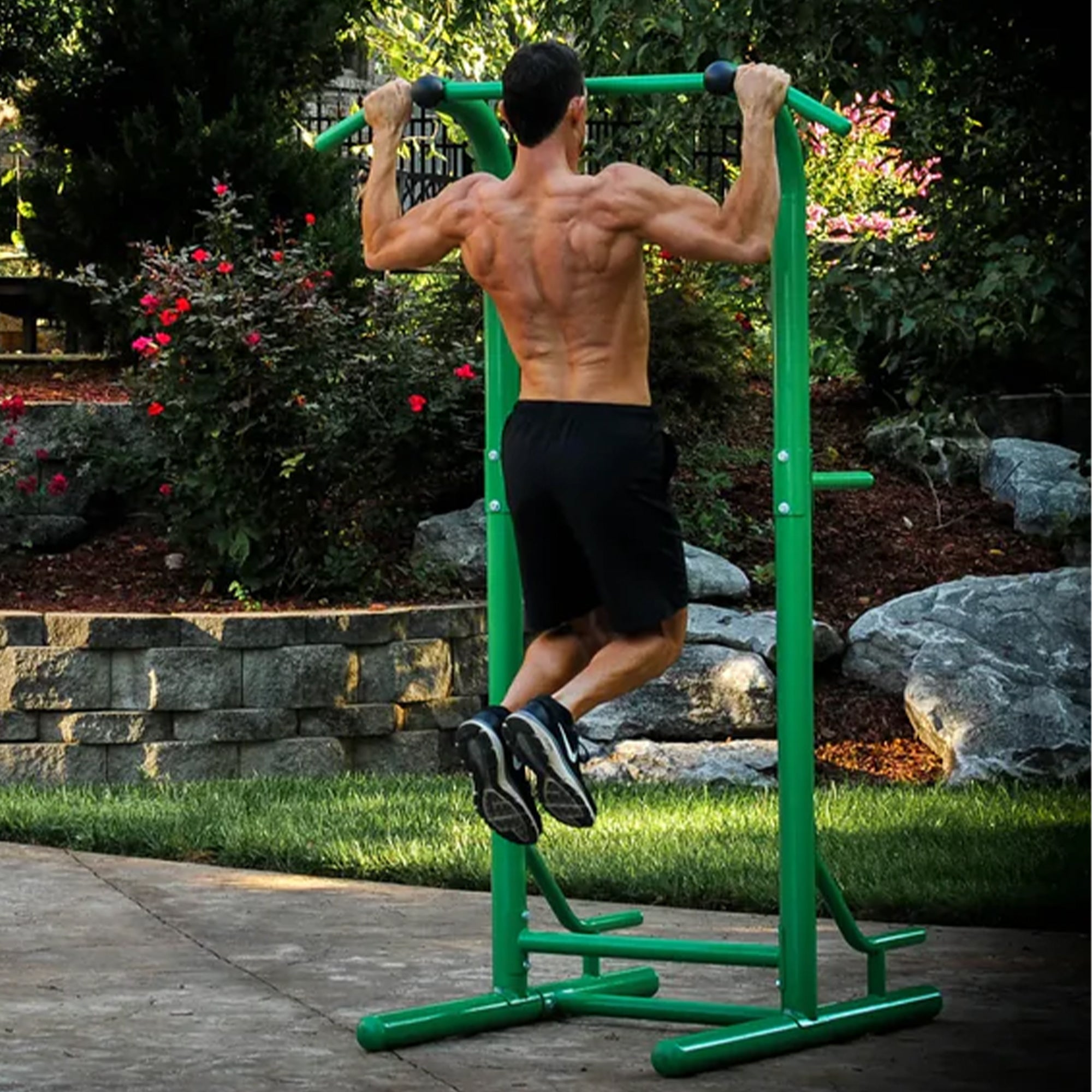 Stamina Products Outdoor Fitness Multi Use Strength Training Power Tower, Green - VMInnovations