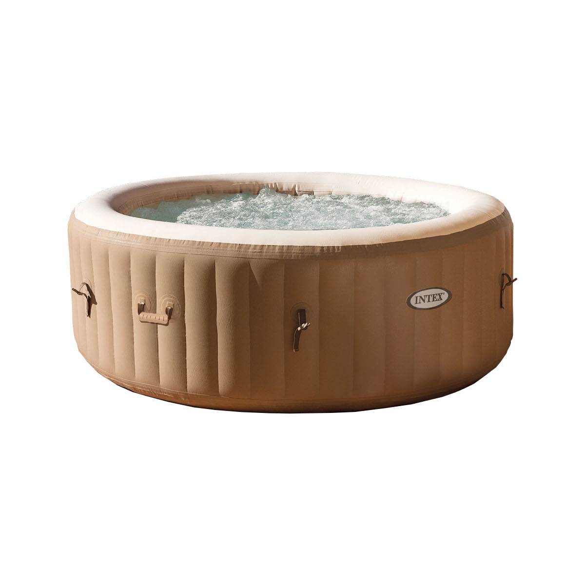 Intex PureSpa 4 Person Inflatable Hot Tub + Spa and Hot Tub Water Softening Kit