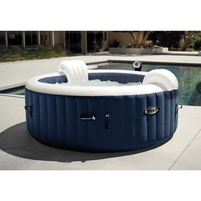 Intex PureSpa 4 Person Inflatable Hot Tub + SpaGuard 3 Month Water Softening Kit