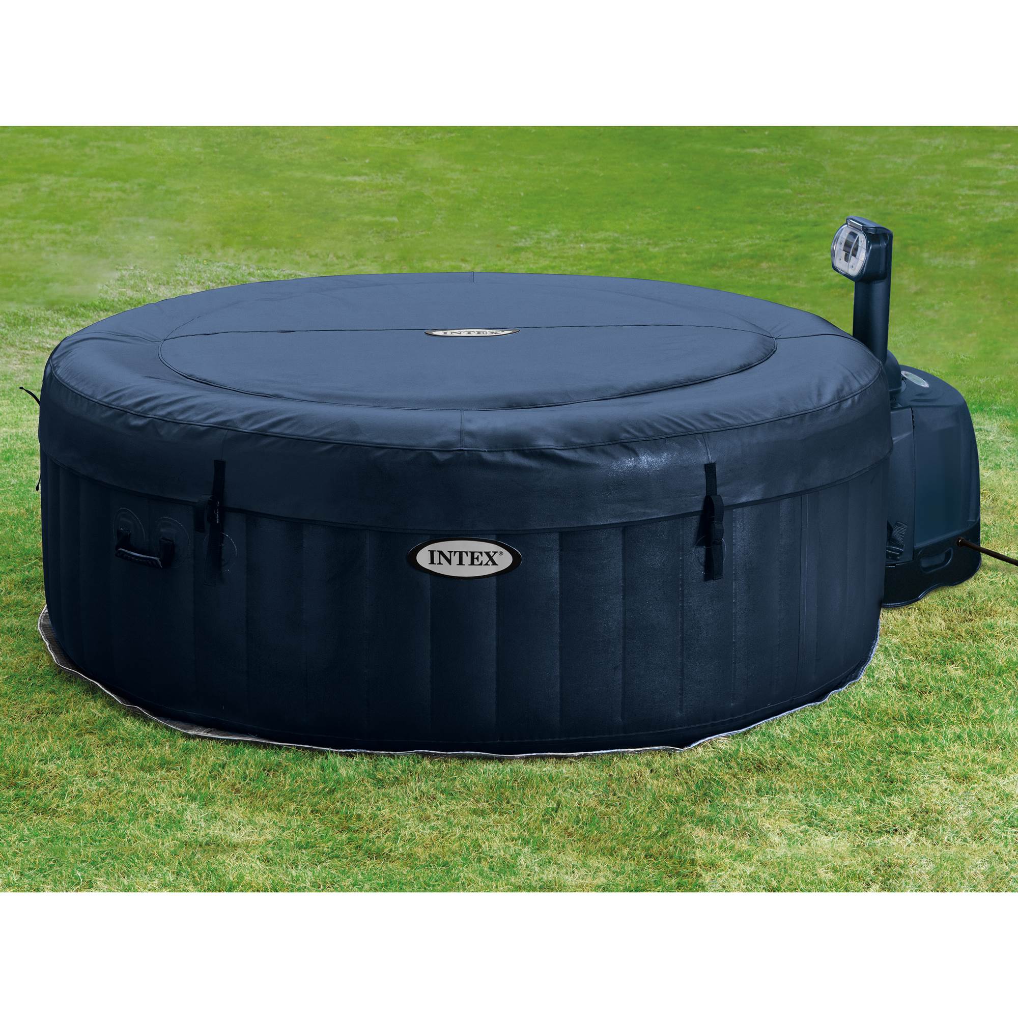 Intex PureSpa 4 Person Inflatable Hot Tub + SpaGuard 3 Month Water Softening Kit
