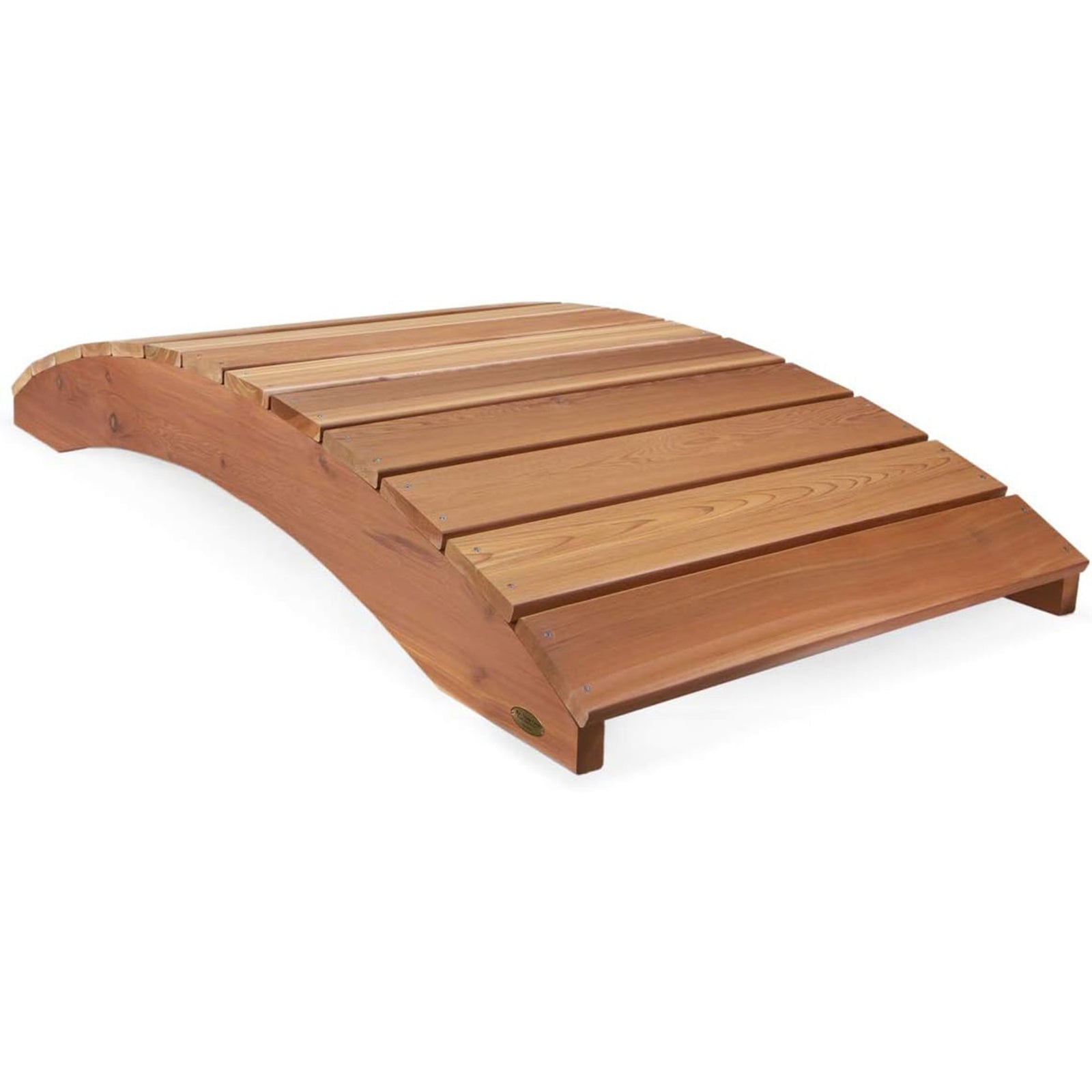 All Things Cedar Wooden Bridge, Outdoor Garden Walkway, 6 Feet, Natural Finish - VMInnovations