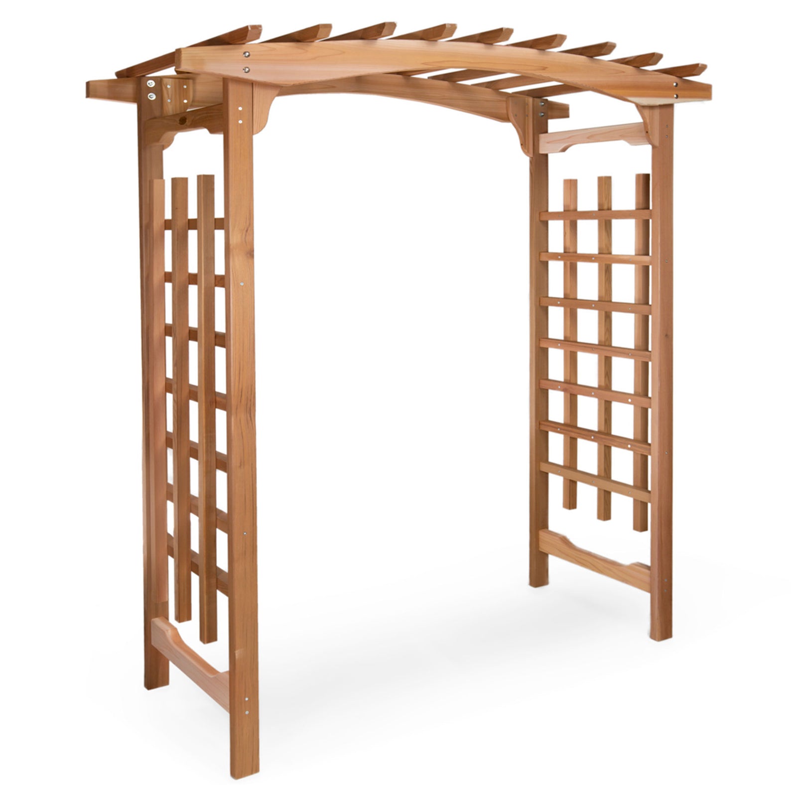 All Things Cedar Backyard Garden Traditional Archway Pagoda Arbor (Open Box) - VMInnovations