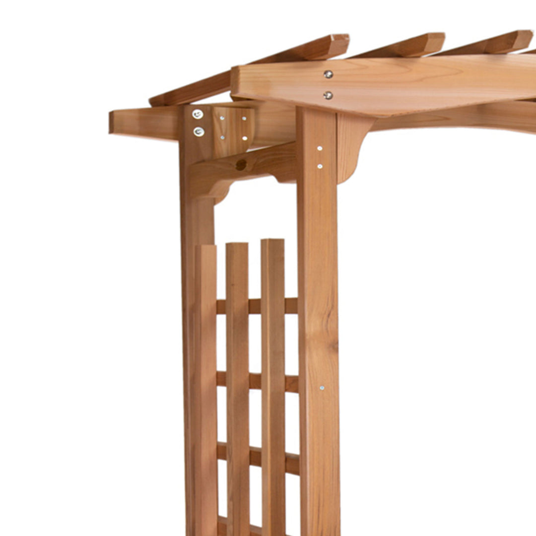 All Things Cedar Backyard Garden Traditional Archway Pagoda Arbor (Open Box)