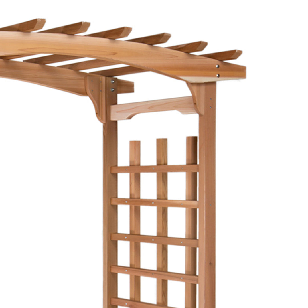 All Things Cedar Backyard Garden Traditional Archway Pagoda Arbor (Open Box)