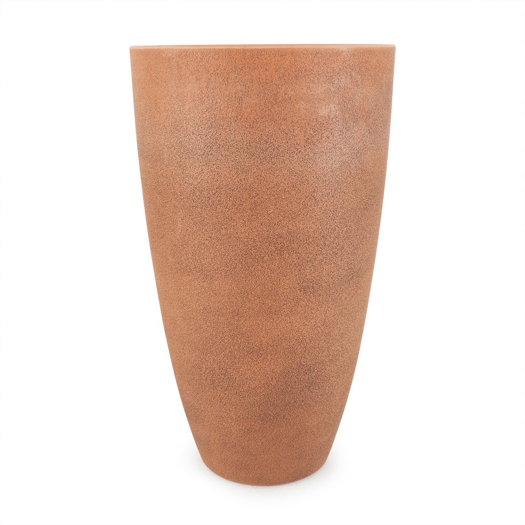 Algreen Acerra Weather Resistant Recycled Composite Vase Planter, Rust (OpenBox) - VMInnovations