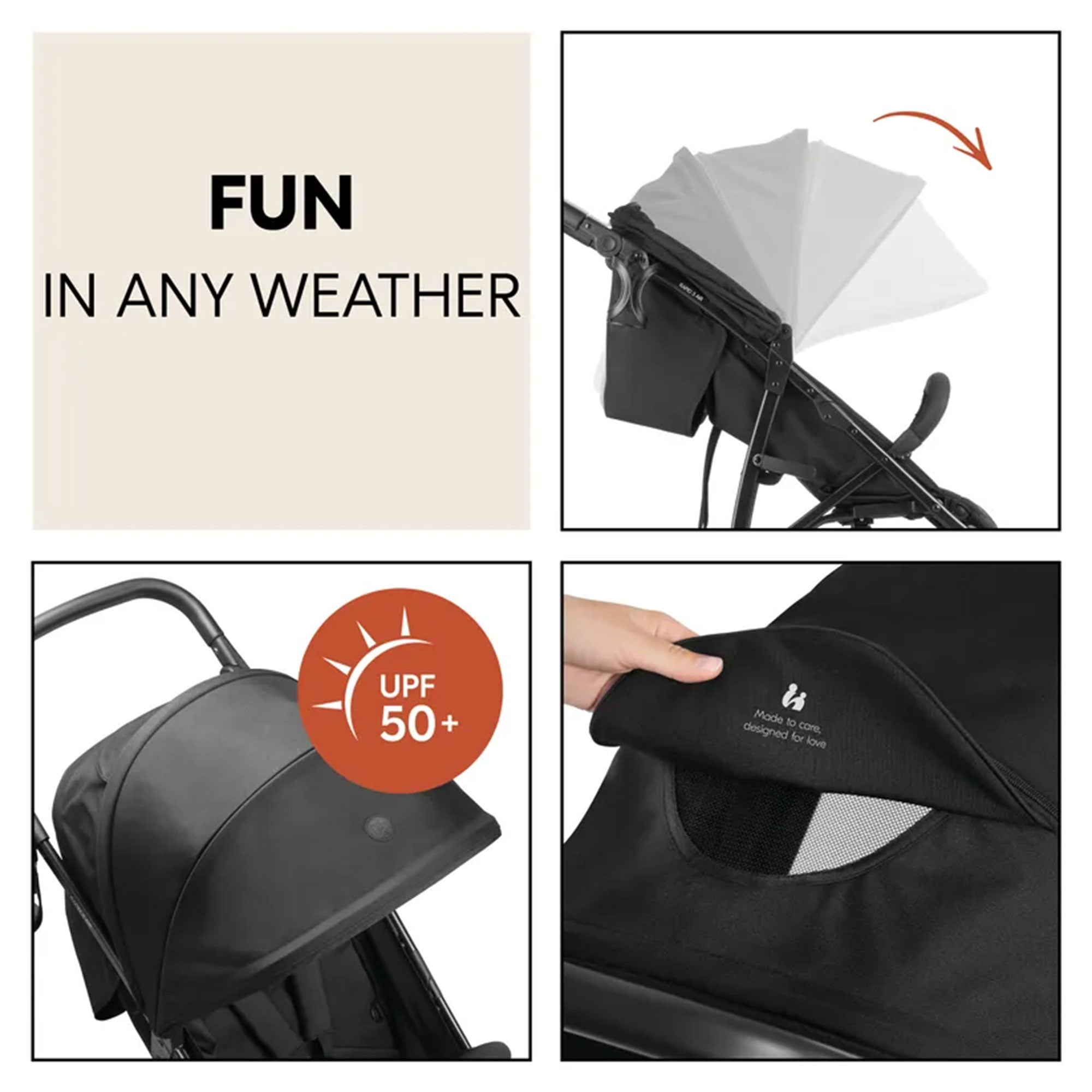 hauck Stroller Rapid 3 Air Reclining Seat, Compact Stroller, Air Tires(Open Box) - VMInnovations