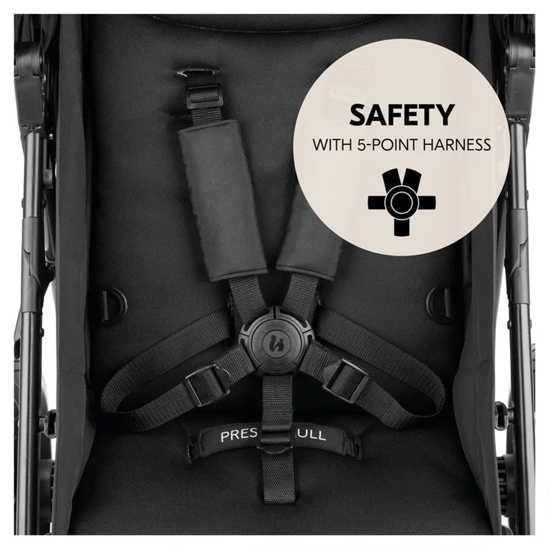 hauck Stroller Rapid 3 Air Reclining Seat, Compact Fold Stroller with Air Tires, Black