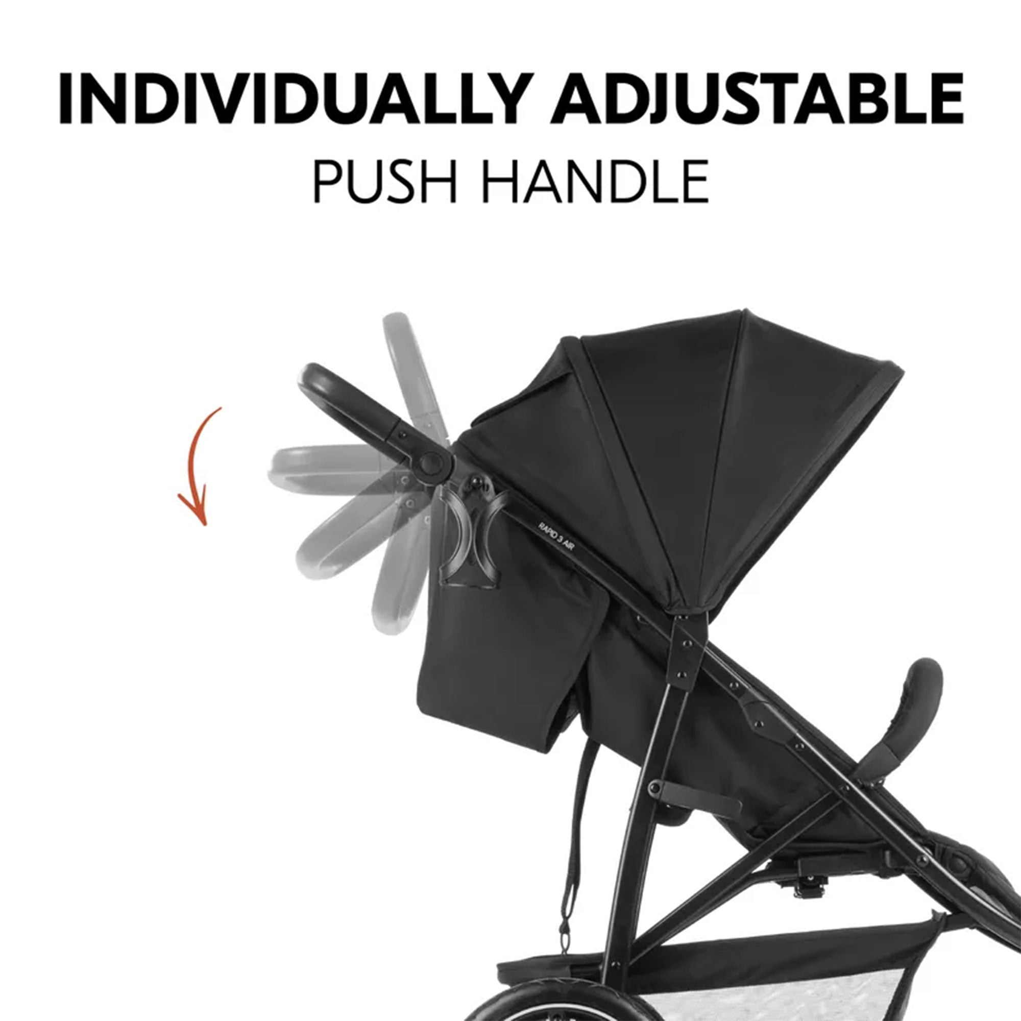 hauck Stroller Rapid 3 Air Reclining Seat, Compact Stroller, Air Tires(Open Box) - VMInnovations