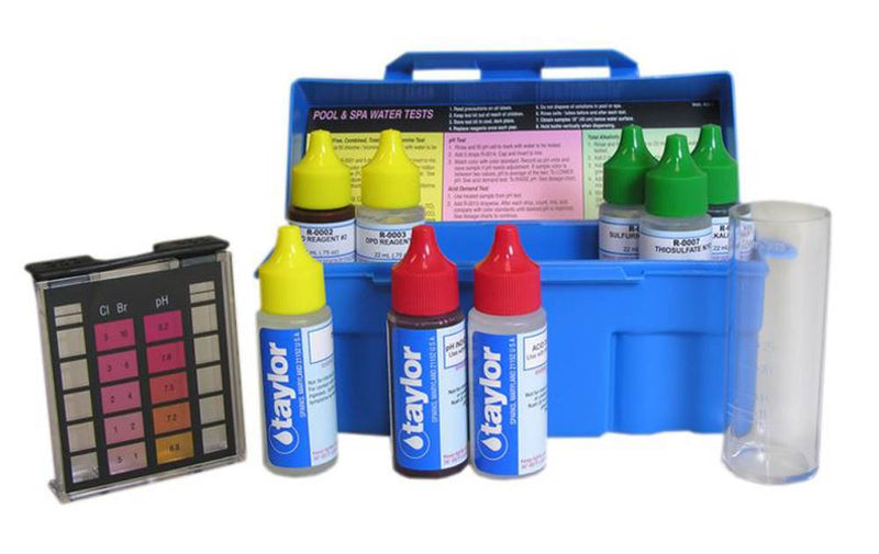 Taylor K-1003 Safety Plus Pool Chlorine Bromine pH Alkalinity Test Kit(Open Box)