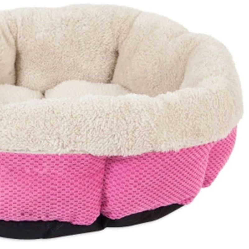 Petmate Precision Pet SnooZZy Mod Chic Stylish Round Cuddler Pet Dog Bed, Pink