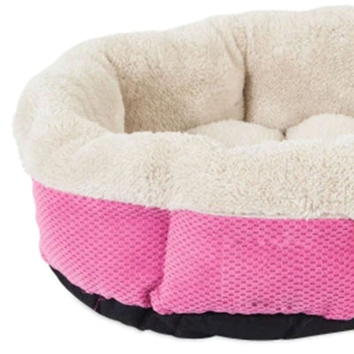 Petmate Precision Pet SnooZZy Mod Chic Stylish Round Cuddler Pet Dog Bed, Pink
