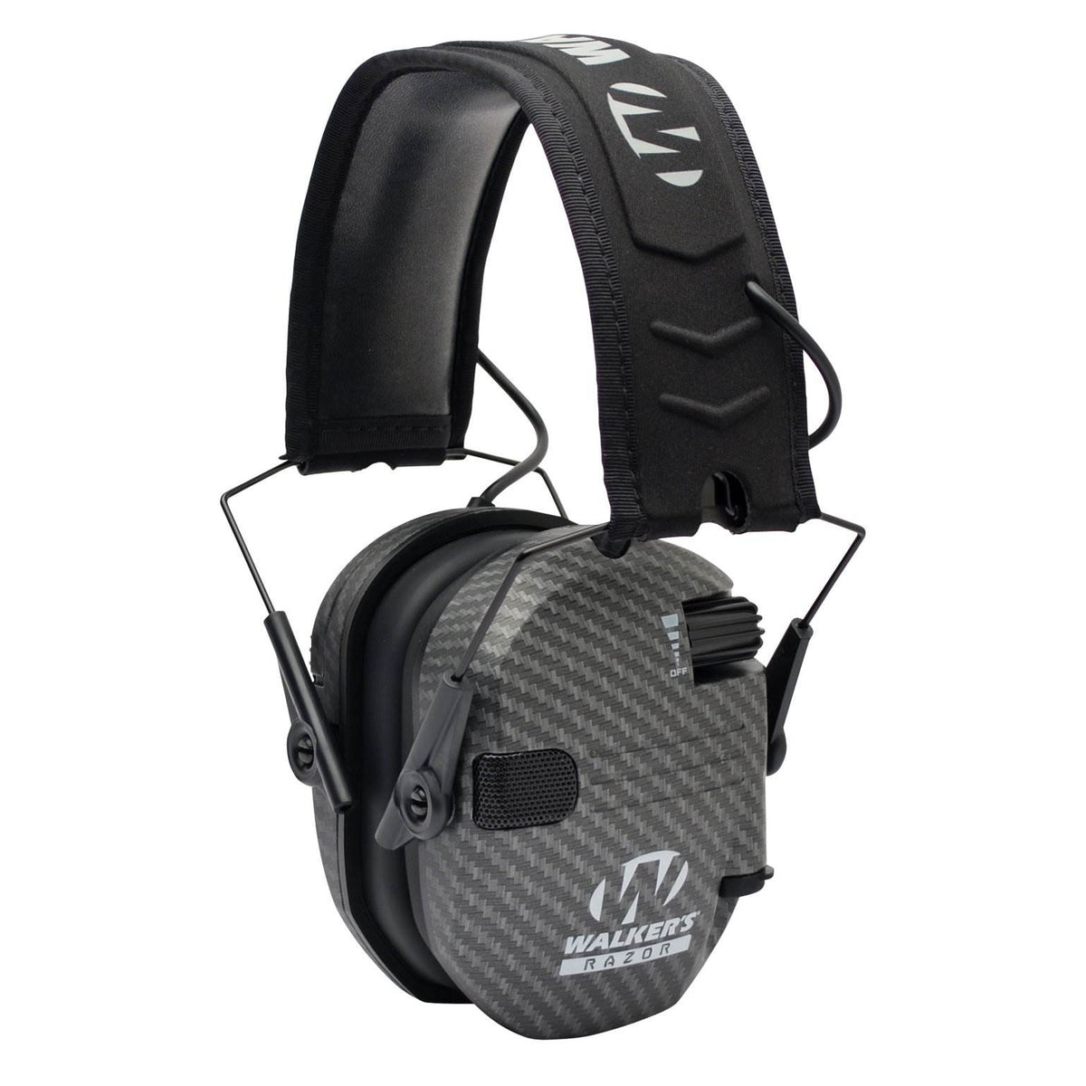 Walker's Razor Slim Shooter Carbon Electronic Hearing Protection Earmuff w/ Case