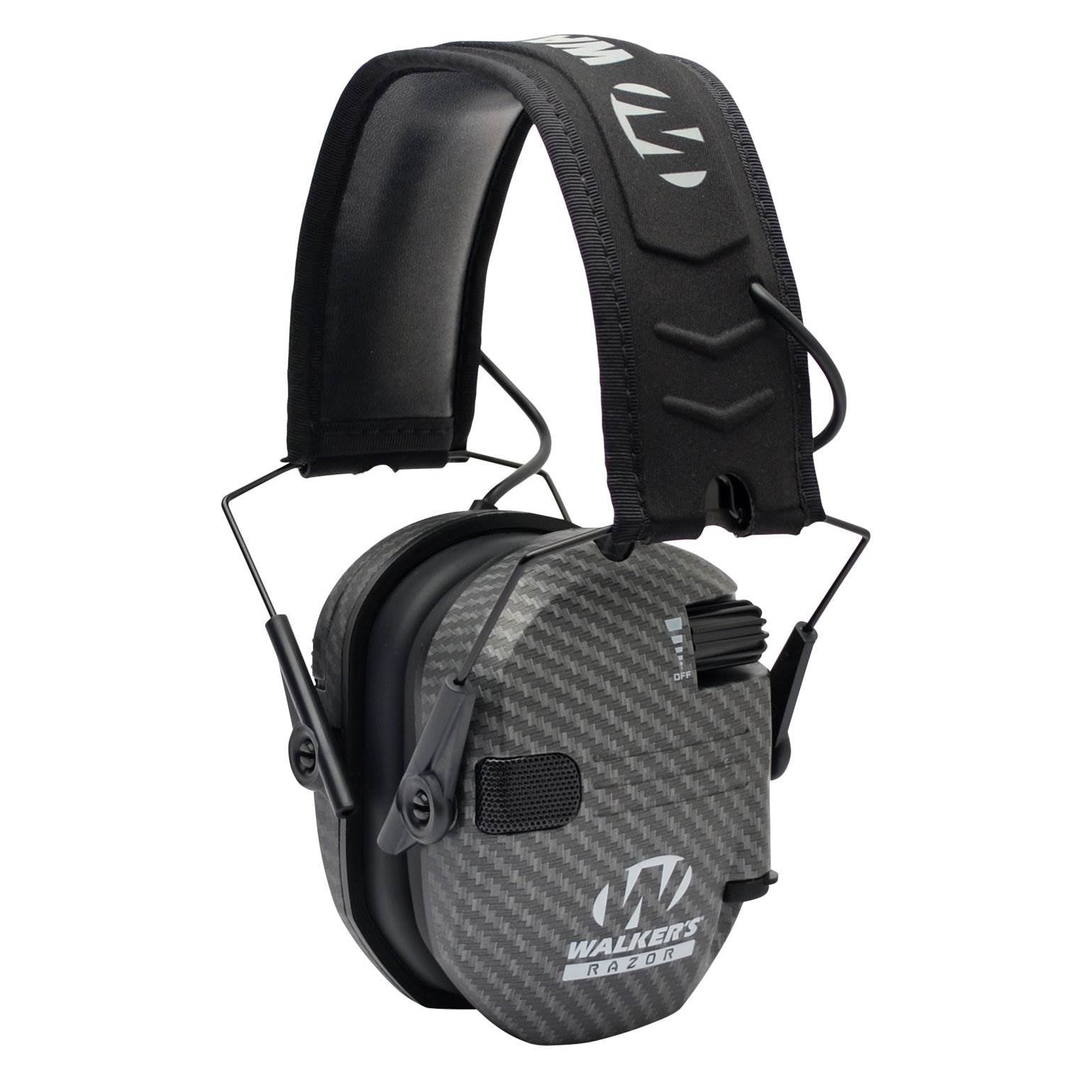 Walker's Razor Slim Shooter Carbon Electronic Hearing Protection Earmuff w/ Case