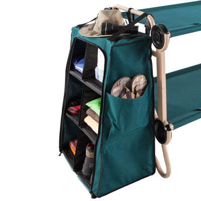 Disc-O-Bed XL Cam-O-Bunk Double Cot + 3 Shelf 6 Compartment Hanging Cabinet