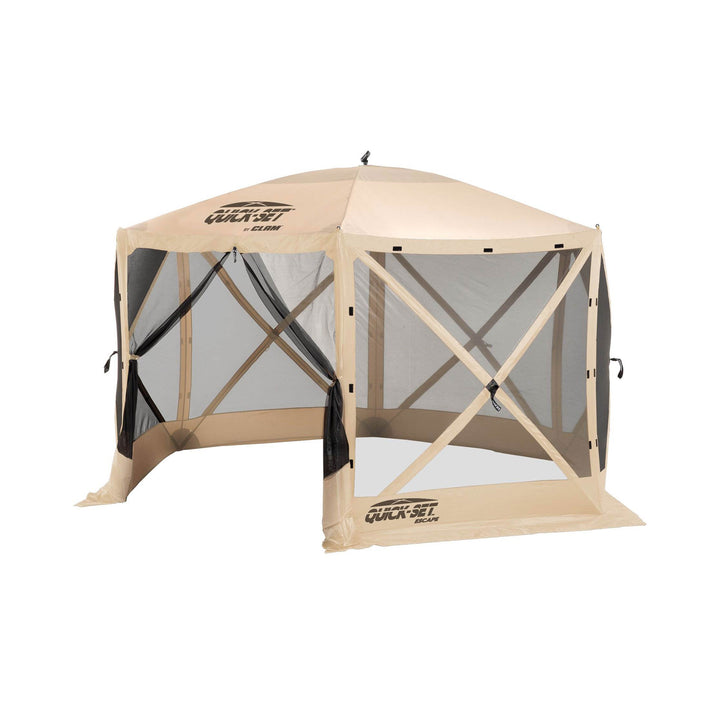 CLAM Quick Set Escape Portable Canopy Shelter and 6 Pack of Wind and Sun Panels