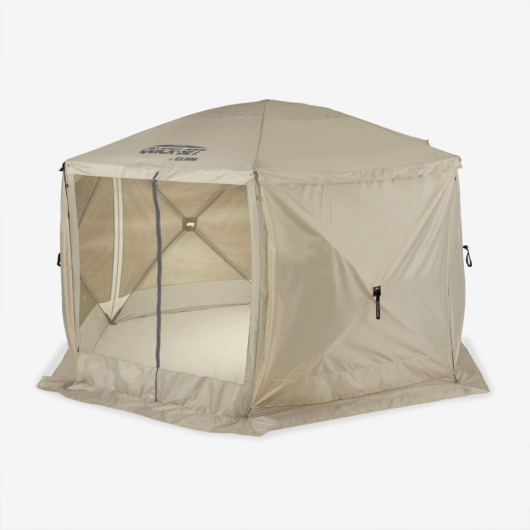 CLAM Quick Set Escape Portable Canopy Shelter and 6 Pack of Wind and Sun Panels