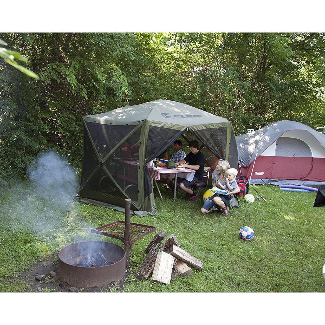 Clam Quick Set Escape Portable Canopy Shelter with Wind and Sun Panels (6 pack) - VMInnovations