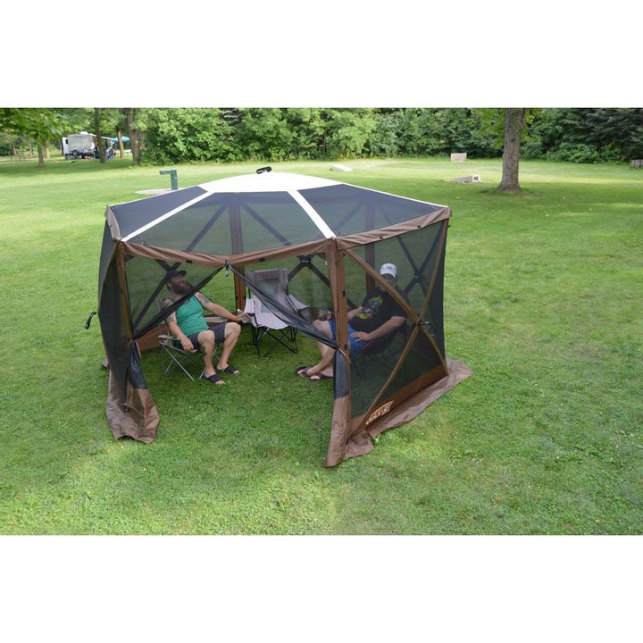 Clam Quick Set Escape Sky Screen Portable Gazebo, Wind and Sun Panels, Rain Fly