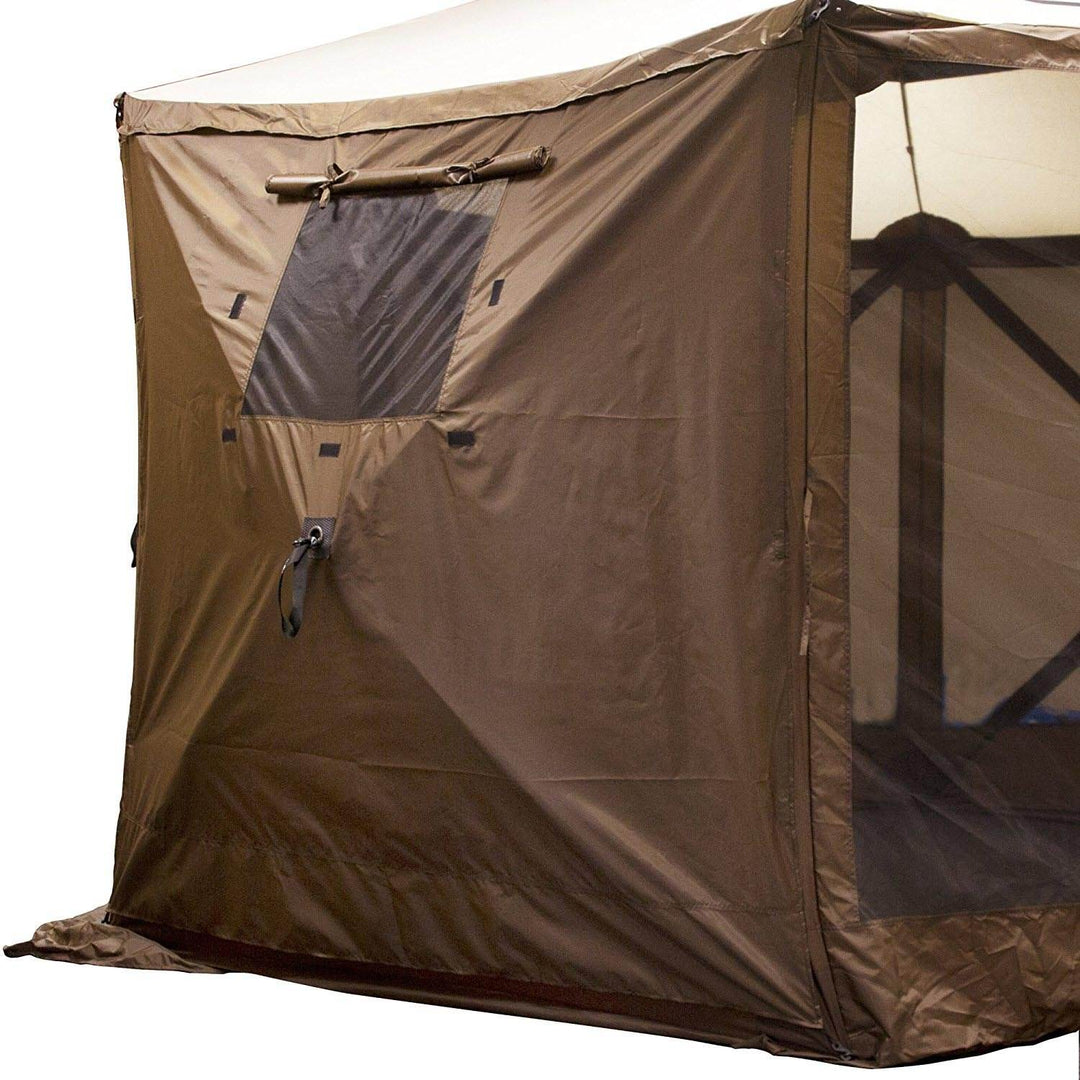 Clam Quick Set Escape Sky Screen Portable Gazebo, Wind and Sun Panel, Rain Fly