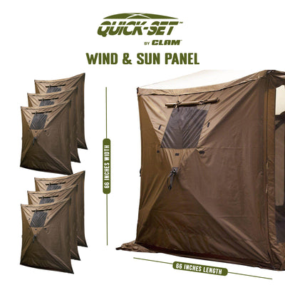 Clam Quick Set Escape Sky Screen Portable Gazebo, Wind and Sun Panel, Rain Fly