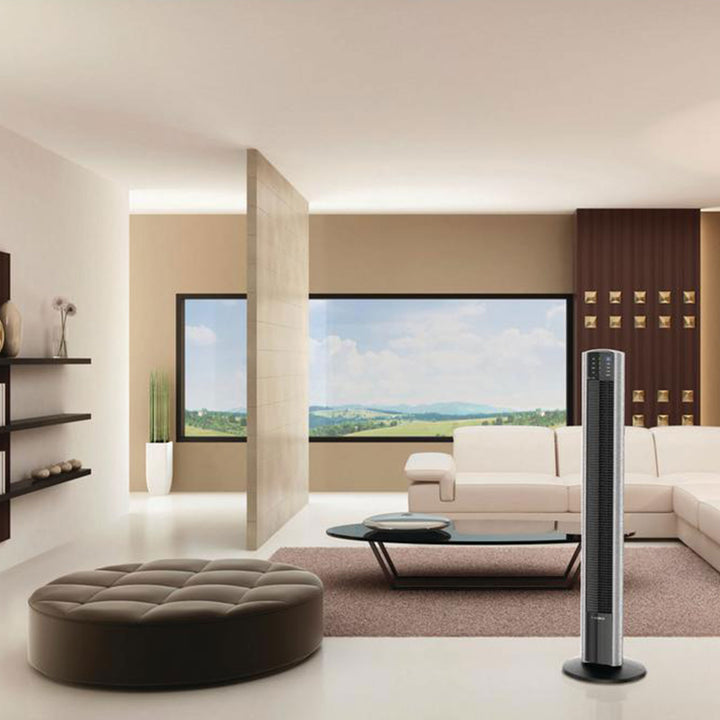 Lasko XtraAir 48 Inch Standing Tower Home Fan Air Ionizer with Remote Control - VMInnovations