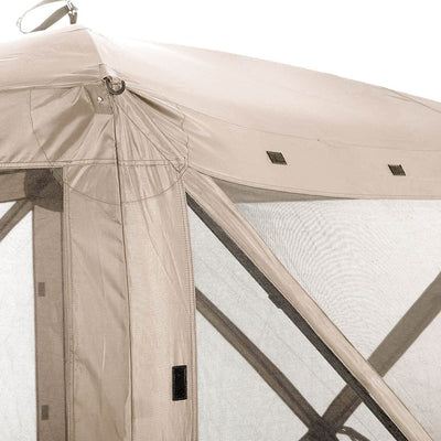 CLAM Quick-Set 6 x 6 Ft Traveler Portable Outdoor Camp Shelter w/ 3 Wind Panels - VMInnovations