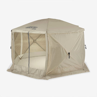 CLAM Quick-Set 6 x 6 Ft Traveler Portable Outdoor Camp Shelter w/ 3 Wind Panels
