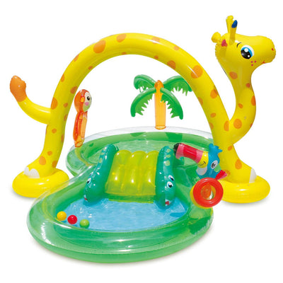 Summer Waves 8.41ft x 6.25in x 50in Inflatable Jungle & Sea Pool Play Centers