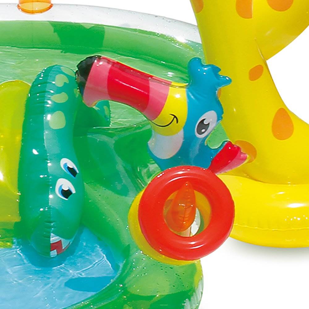 Summer Waves 8.41ft x 6.25in x 50in Inflatable Jungle & Sea Pool Play Centers