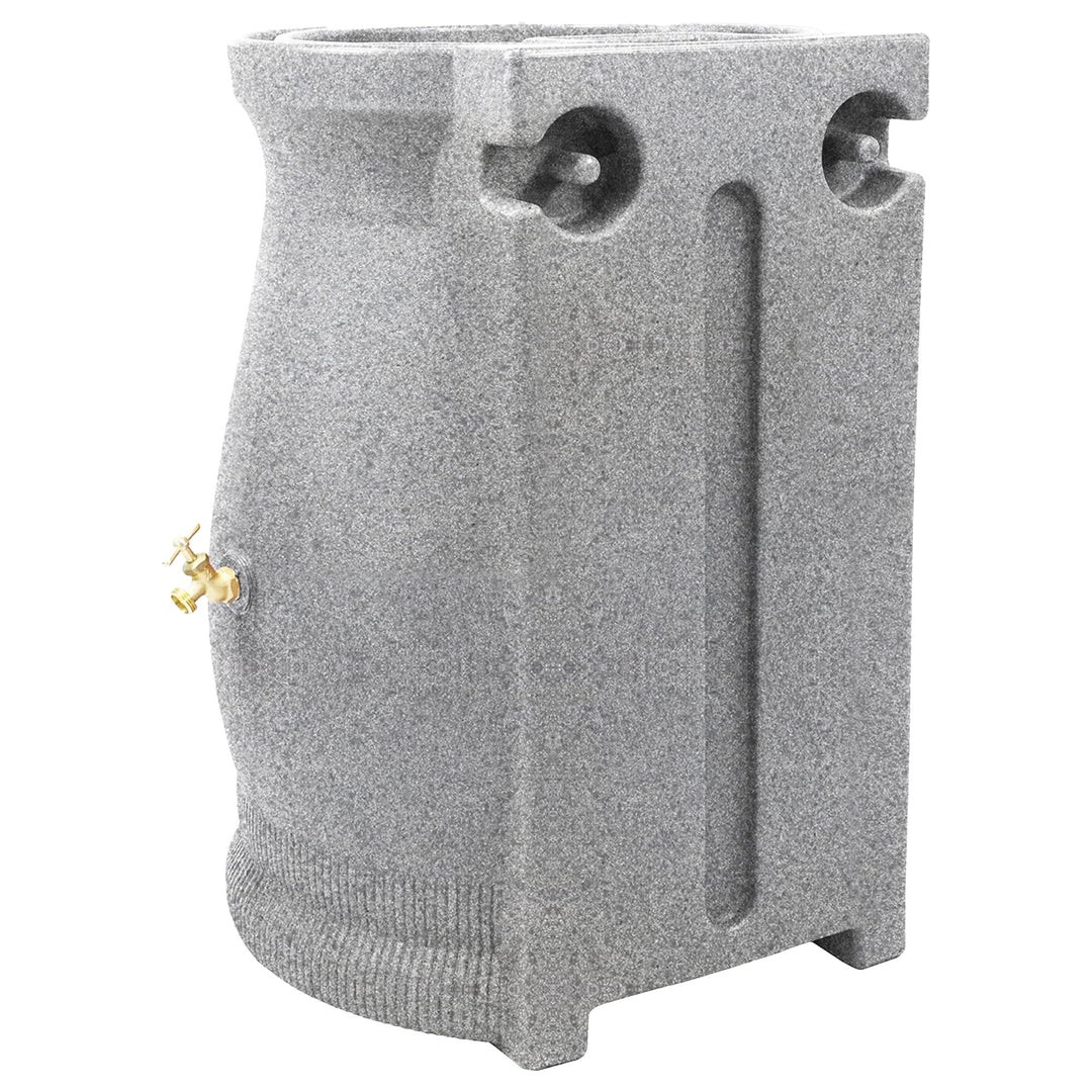 Good Ideas Rain Wizard 50 Gallon Plastic Rain Barrel Urn, Light Granite (3 Pack)