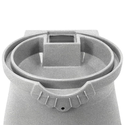 Good Ideas Rain Wizard 50 Gallon Plastic Rain Barrel Urn, Light Granite (3 Pack)