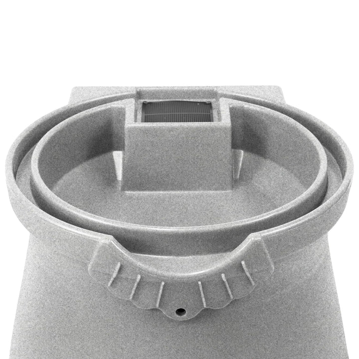 Good Ideas 50 Gallon Rain Saver Wizard Barrel Urn, Light Granite (Used) - VMInnovations