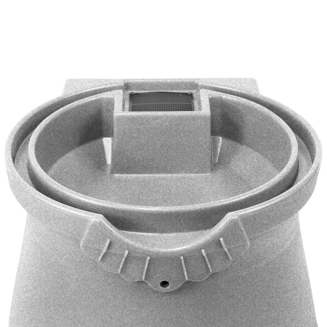 Good Ideas Rain Wizard 50 Gallon Plastic Rain Barrel Urn, Light Granite (3 Pack)