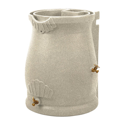 Good Ideas 50 Gallon Rain Water Saver Wizard Barrel Urn, Sandstone (Damaged)