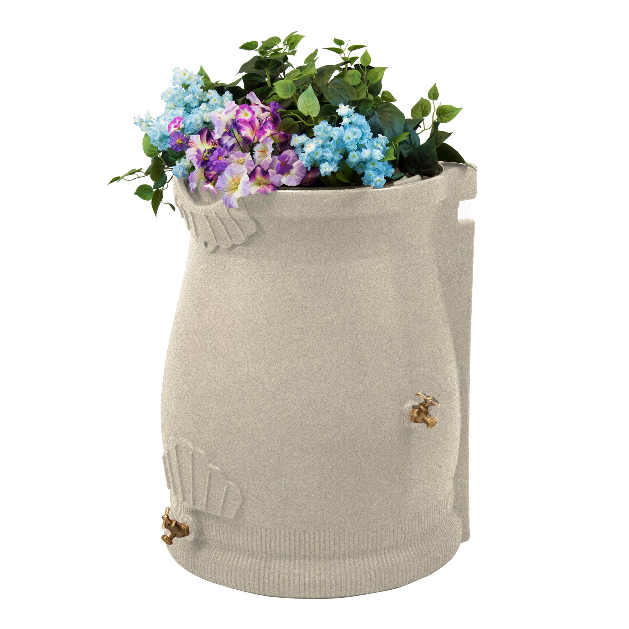 Good Ideas R50 Gallon Rain Water Saver Wizard Barrel Urn, Sandstone (Used) - VMInnovations