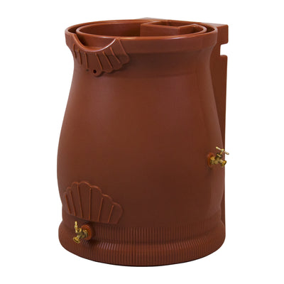 Good Ideas Rain Wizard 50 Gallon Rain Barrel Water Collector Urn, Terra Cotta